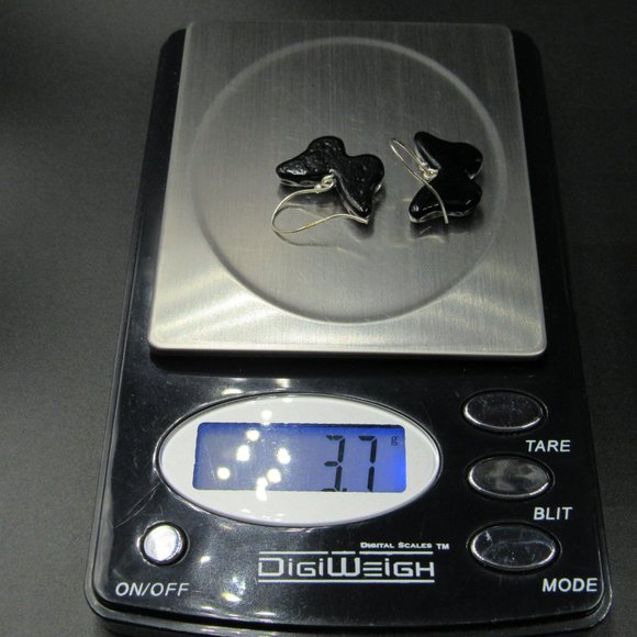 Sterling Silver Unique Glass Butterfly Earrings - Picture 6 of 6